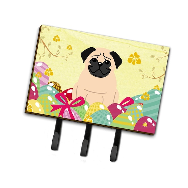 Jensendistributionservices Easter Eggs Pug Fawn Leash or Key Holder MI1715412 - main